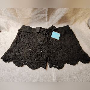 LETARTE Crochet Women's Beach Shorts, Size L